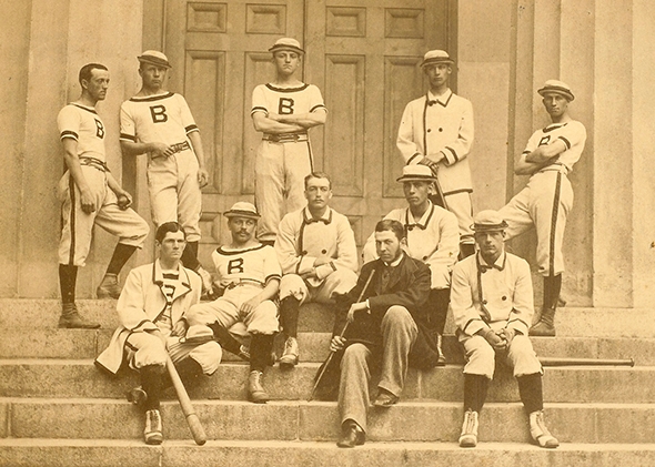 1879 William Edward White on the Brown team 2nd row seated w hat