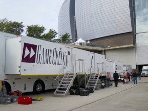Game Creek Video has seven production trucks at University of Phoenix Stadium for ESPN's coverage of College Football's National Championship game.