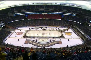 NBC Sports’ goal was to get the Winter Classic to sound as big on television as Gillette Stadium.