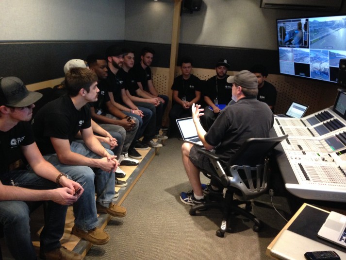 Students gathered in CRAS’s remote-production mobile classroom