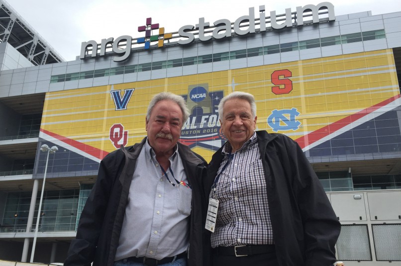 Bill McKechney (left), VP, Engineering and George Orgera, founding CEO and President of F&F Productions are on hand in Houston to support key pieces of the F&F fleet at the Final Four.
