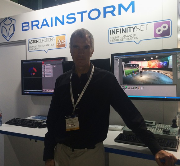 CEO Ricardo Montesa at the Brainstorm booth at NAB 2016
