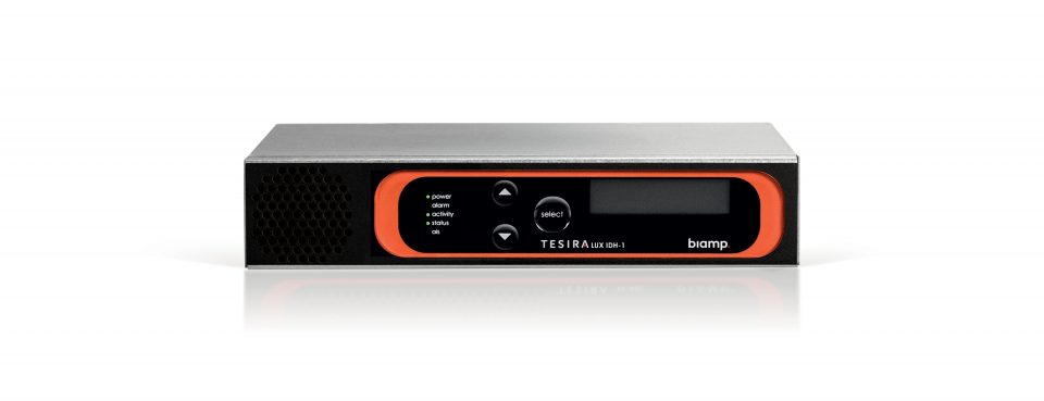 Biamp Systems’ new TesiraLUX transports both audio and video signals over a single network.
