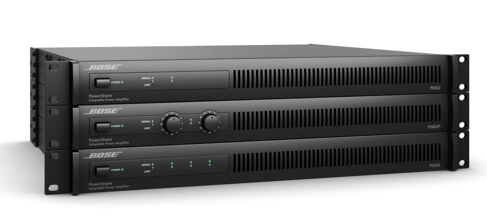 Bose PowerShare adaptable power amplifiers are available in three models, each providing shareable 600 W.