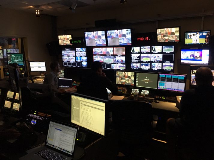 With Fox Sports San Diego's control room (shown here) being utilized by Fox Sports 1, the RSN turned to SDTV to provide its mobile production facilities. 