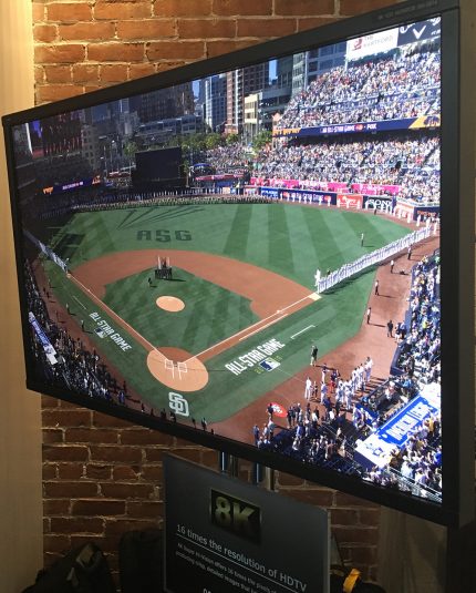 The 8K/UHD demo at MLBAM’s suite at Petco Park 