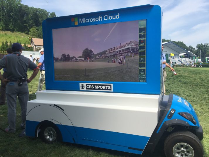 The Smartcart — a large, mobile touchscreen used for analysis on the course — is making its PGA Championship debut.
