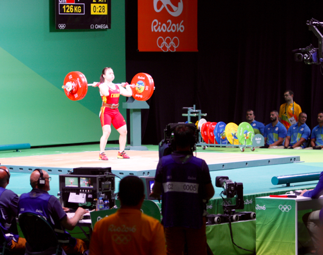 Communications among officials at events like weightlifting relies on a number of technologies from Riedel Communications.